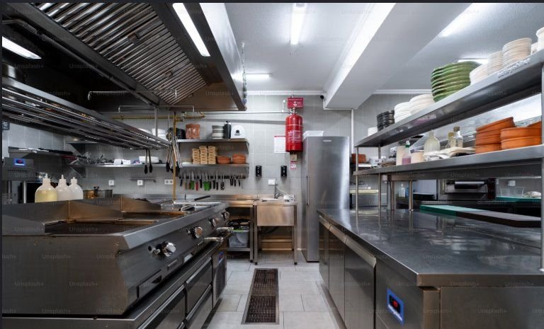 Stainless-steel commercial kitchen fit-out
